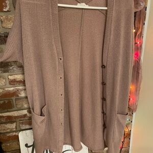 Sienna Sky Women's Button-Up Cardigan - Tan